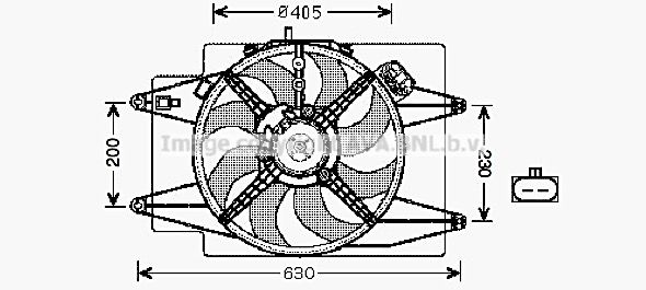 AVA QUALITY COOLING Ventilaator,mootorijahutus AL7515